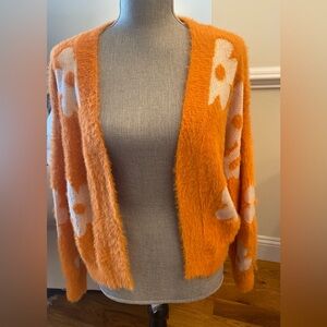 Papermoon Orange and White Artistic Cardigan
Sz S